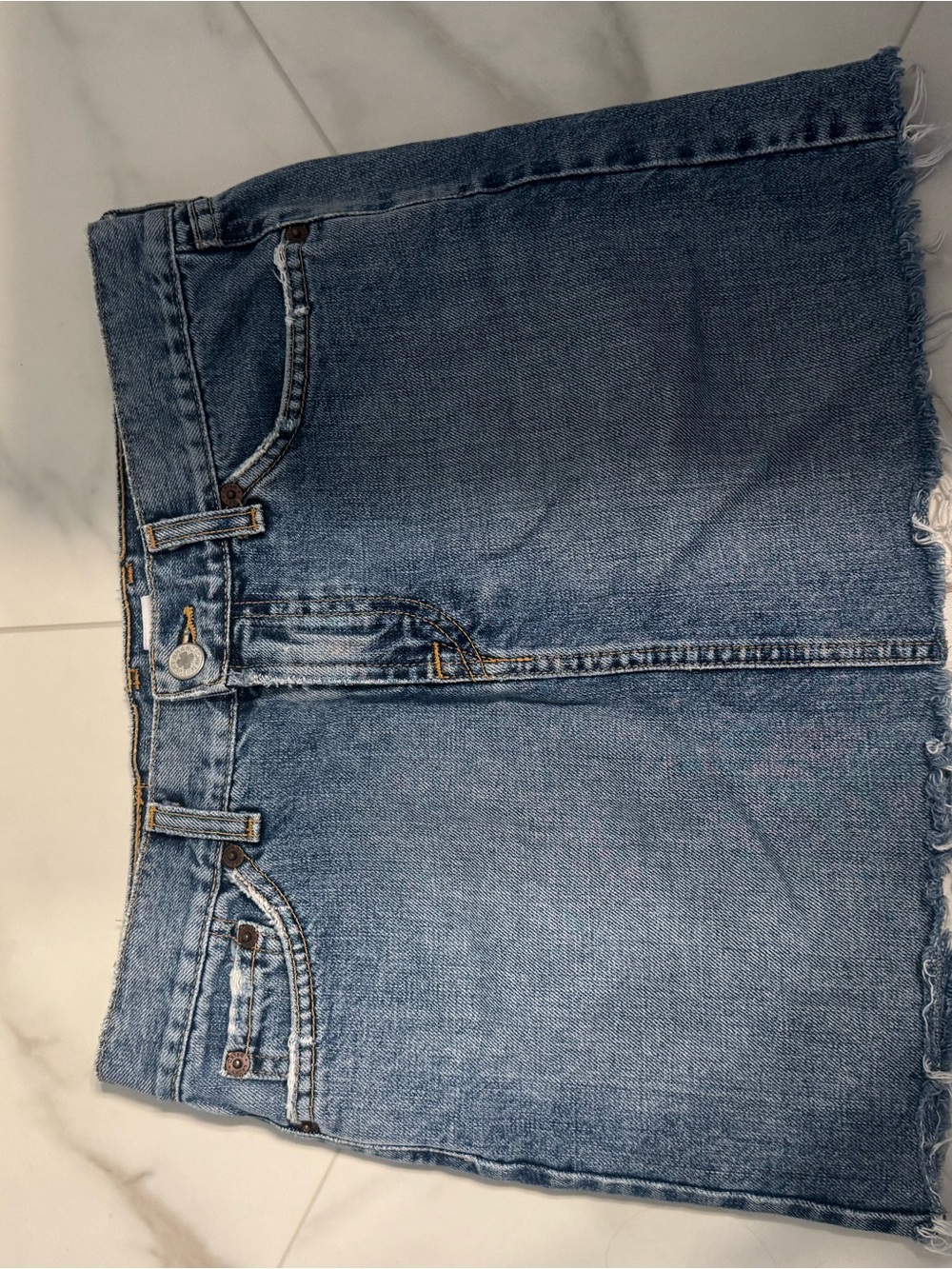 VINTAGE LUCKY brand denim mini skirt 100% cotton